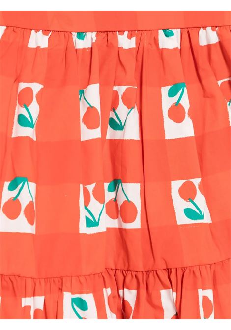 Vestito Smanicato Rosso a Quadri Con Ciliegie STELLA MCCARTNEY KIDS | TW1E92-Z2551421MC